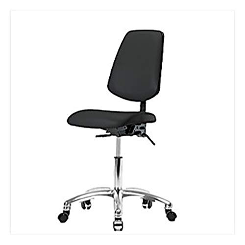 Thomas 1163L51 Vinyl Desk Height Chair with Medium Back Without Tilt, Chrome Base, Adjustable Arms, Chrome Casters, Imperial Blue Discount
